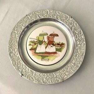 Vintage Wilton Columbia PA RWP Pewter Plate Dish Sunday Days Of The Week